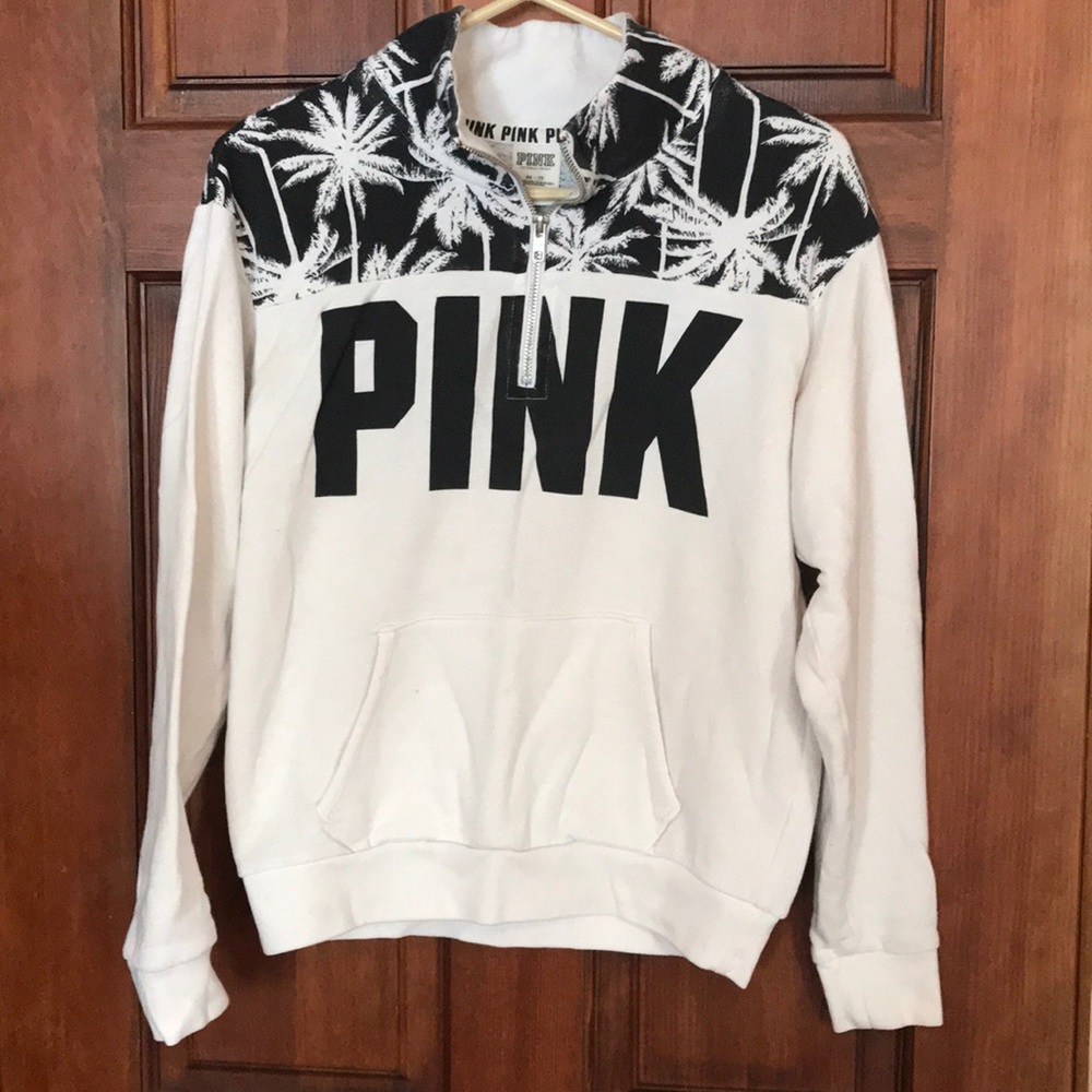 Pink quarter zip sweatshirt
